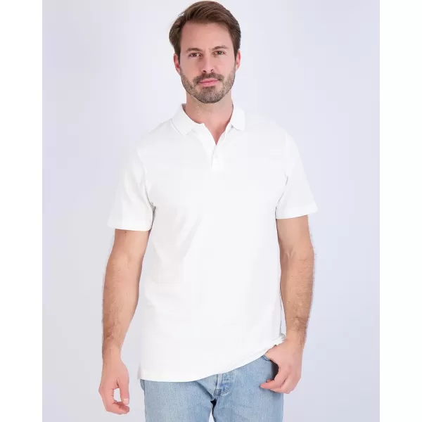 imageReal Essentials 3 ampamp 4 Pack Mens Cotton Pique Short Sleeve Polo Shirt  Performance Polo Available in Big ampamp TallSet 8