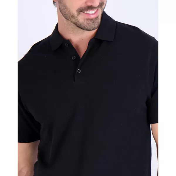 imageReal Essentials 3 ampamp 4 Pack Mens Cotton Pique Short Sleeve Polo Shirt  Performance Polo Available in Big ampamp TallSet a