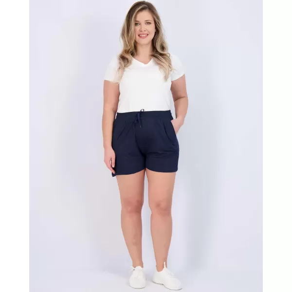 imageReal Essentials 3 Pack Athletic Lounge Shorts for Women  Casual Sweat Shorts with Pockets Available in Plus SizeSet 1