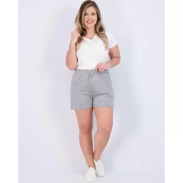 imageReal Essentials 3 Pack Athletic Lounge Shorts for Women  Casual Sweat Shorts with Pockets Available in Plus SizeSet 2