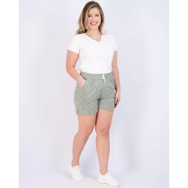 imageReal Essentials 3 Pack Athletic Lounge Shorts for Women  Casual Sweat Shorts with Pockets Available in Plus SizeSet 5