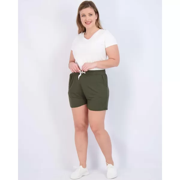 imageReal Essentials 3 Pack Athletic Lounge Shorts for Women  Casual Sweat Shorts with Pockets Available in Plus SizeSet 6