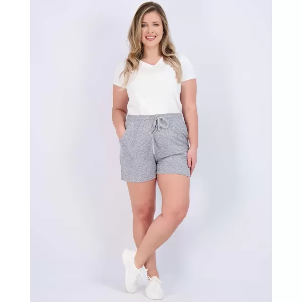 imageReal Essentials 3 Pack Athletic Lounge Shorts for Women  Casual Sweat Shorts with Pockets Available in Plus SizeSet 8