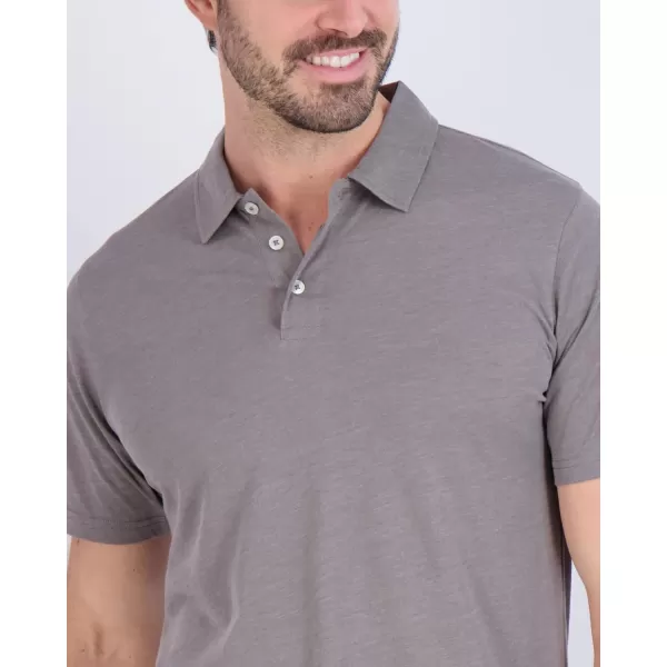 imageReal Essentials 3 Pack Mens Jersey Cotton Short Sleeve Polo Shirt  Breathable Performance Polo Available in Big ampamp TallSet I