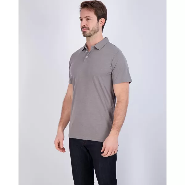 imageReal Essentials 3 Pack Mens Jersey Cotton Short Sleeve Polo Shirt  Breathable Performance Polo Available in Big ampamp TallSet I