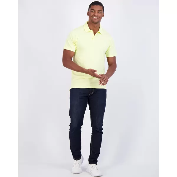 imageReal Essentials 3 Pack Mens Jersey Cotton Short Sleeve Polo Shirt  Breathable Performance Polo Available in Big ampamp TallSet K