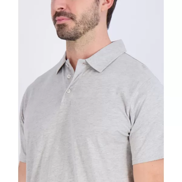 imageReal Essentials 3 Pack Mens Jersey Cotton Short Sleeve Polo Shirt  Breathable Performance Polo Available in Big ampamp TallSet a