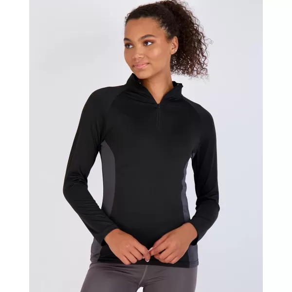 imageReal Essentials 3 Pack Womens DryFit Long Sleeve Quarter Zip ampamp Full Zip Up Hoodie Workout Jacket Available in PlusQuarter Zip Set 12