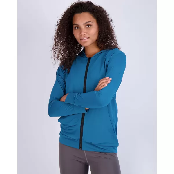 imageReal Essentials 3 Pack Womens DryFit Long Sleeve Quarter Zip ampamp Full Zip Up Hoodie Workout Jacket Available in PlusSet 1