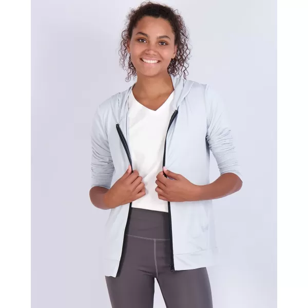 imageReal Essentials 3 Pack Womens DryFit Long Sleeve Quarter Zip ampamp Full Zip Up Hoodie Workout Jacket Available in PlusSet 2