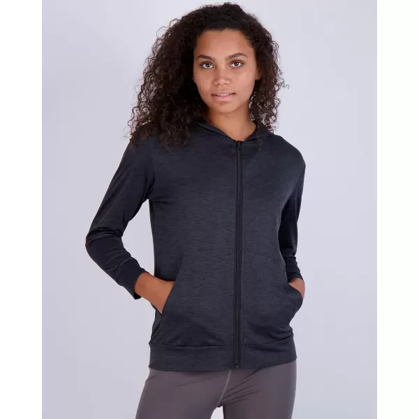 imageReal Essentials 3 Pack Womens DryFit Long Sleeve Quarter Zip ampamp Full Zip Up Hoodie Workout Jacket Available in PlusSet 3