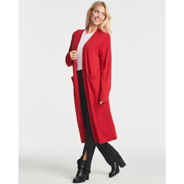 imageReal Essentials 3 Pack Womens Long Sleeve OpenFront Cardigan with Pockets Available in Plus SizeSet 3