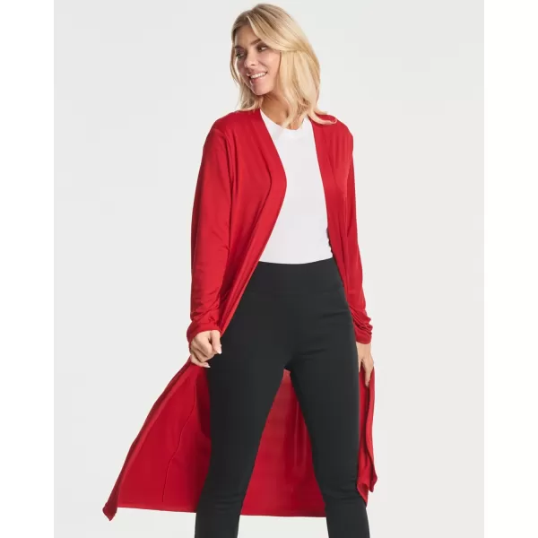 imageReal Essentials 3 Pack Womens Long Sleeve OpenFront Cardigan with Pockets Available in Plus SizeSet 3