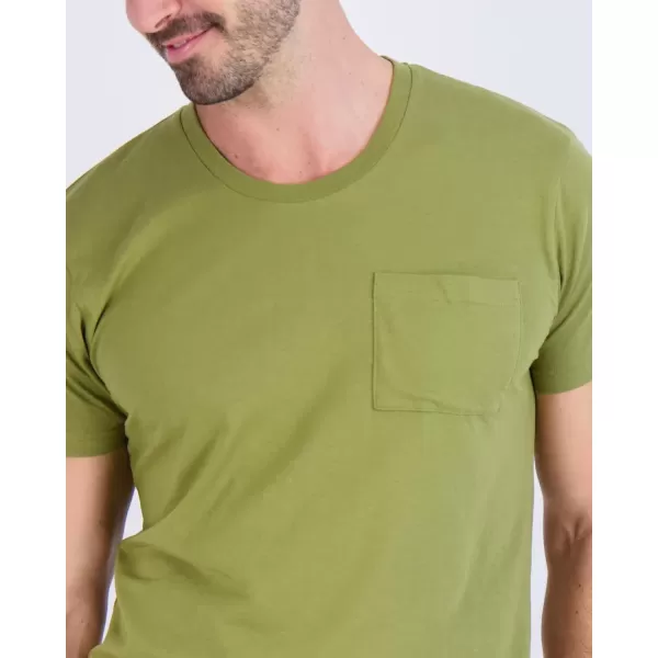 imageReal Essentials 4 Pack Mens Cotton Performance Short Sleeve Crew Neck Pocket TShirt Athletic Top Available in Big ampamp TallSet 9