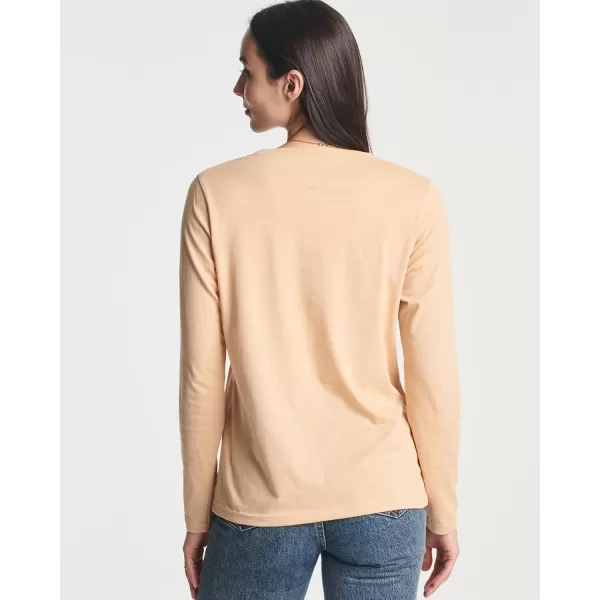 imageReal Essentials 4 Pack Womens Cotton ClassicFit LongSleeve Crewneck TShirt Available in Plus SizeSet 1