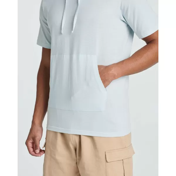 imageReal Essentials Mens Cotton ShortSleeve Hoodie Hooded TShirt With Drawstring ampamp Pockets Available In Big ampamp TallSet 8