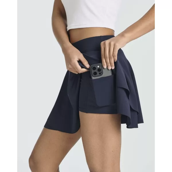 imageReal Essentials 3 Pack Womens 14quot Layered Ruffle Flowy Tennis Golf Skorts Pockets Pleated Mini Skirt Athletic Liner ShortsSet 7
