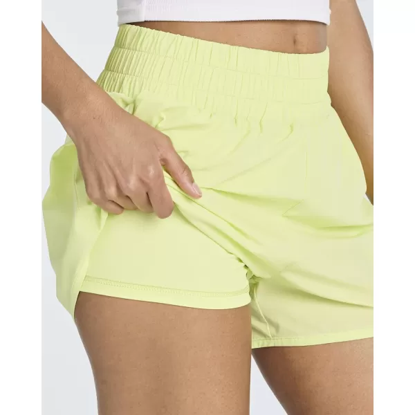 imageReal Essentials 4 Pack Womens 25 High Waisted Running Shorts with Liner  Quick Dry Dry Fit Gym WorkoutSet 5
