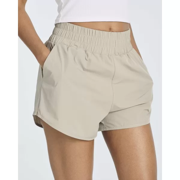 imageReal Essentials 4 Pack Womens 25 High Waisted Running Shorts with Liner  Quick Dry Dry Fit Gym WorkoutSet 6