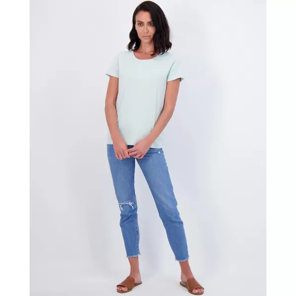 imageReal Essentials 4 Pack Womens ClassicFit Cotton ShortSleeve Scoop Crew Neck TShirt Available in Plus SizeSet 5