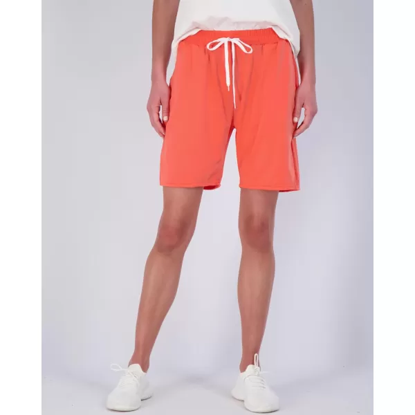 imageReal Essentials 4 Pack Womens DryFit Athletic 7quot Bermuda Long High Waisted Running Shorts Available in Plus SizeSet 1