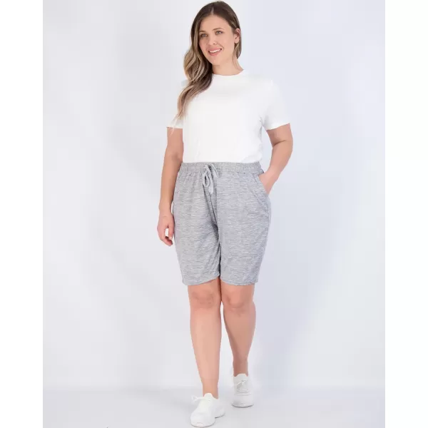 imageReal Essentials 4 Pack Womens DryFit Athletic 7quot Bermuda Long High Waisted Running Shorts Available in Plus SizeSet 1