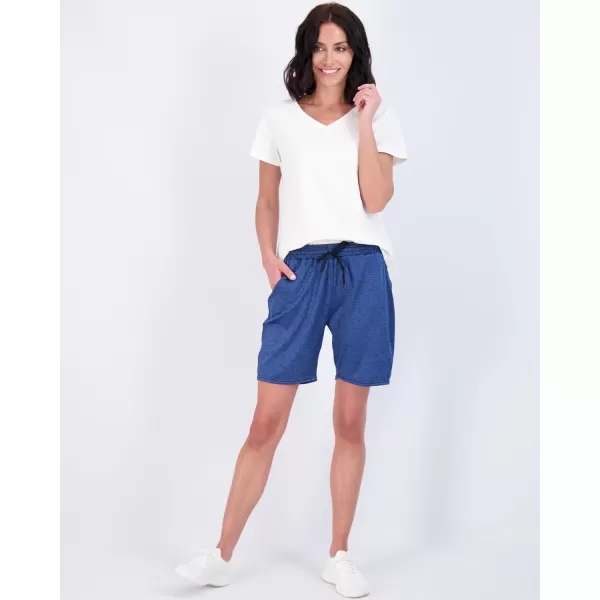imageReal Essentials 4 Pack Womens DryFit Athletic 7quot Bermuda Long High Waisted Running Shorts Available in Plus SizeSet 1
