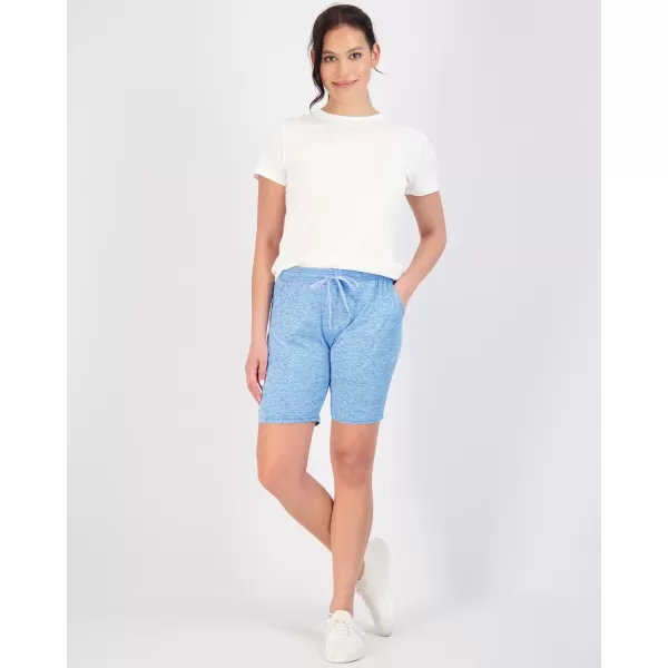 imageReal Essentials 4 Pack Womens DryFit Athletic 7quot Bermuda Long High Waisted Running Shorts Available in Plus SizeSet 12