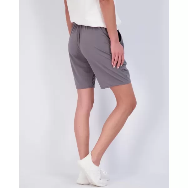 imageReal Essentials 4 Pack Womens DryFit Athletic 7quot Bermuda Long High Waisted Running Shorts Available in Plus SizeSet 2