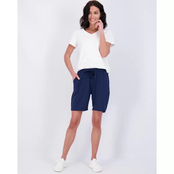 imageReal Essentials 4 Pack Womens DryFit Athletic 7quot Bermuda Long High Waisted Running Shorts Available in Plus SizeSet 2