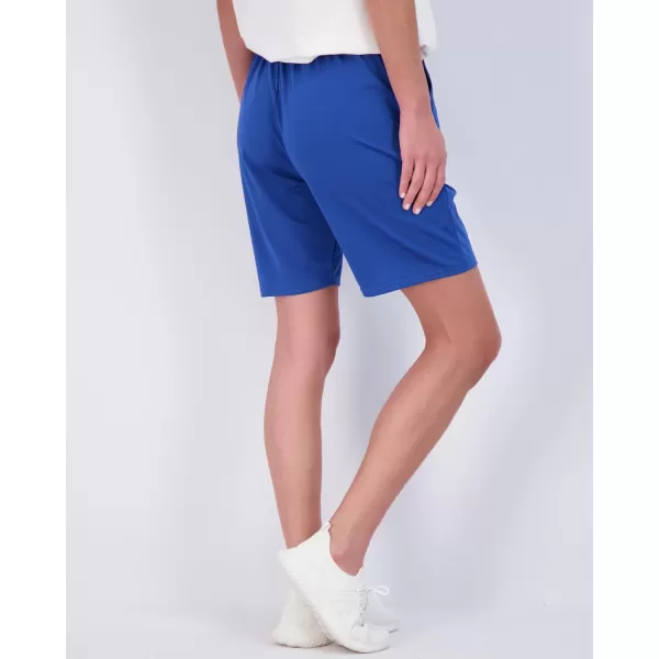 imageReal Essentials 4 Pack Womens DryFit Athletic 7quot Bermuda Long High Waisted Running Shorts Available in Plus SizeSet 5