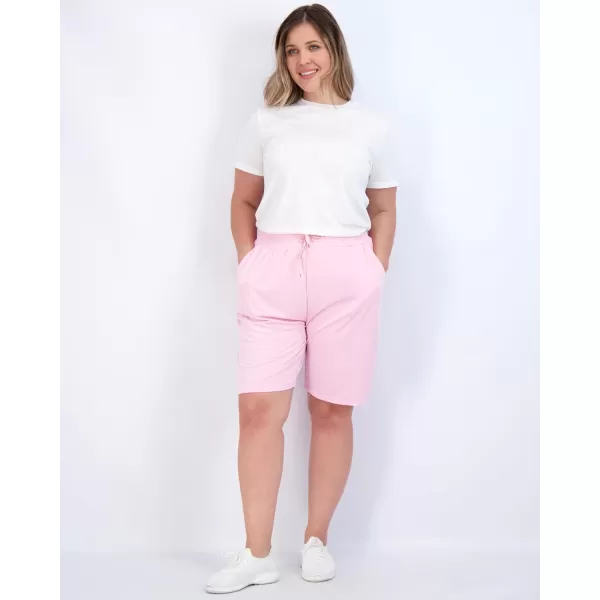 imageReal Essentials 4 Pack Womens DryFit Athletic 7quot Bermuda Long High Waisted Running Shorts Available in Plus SizeSet 6