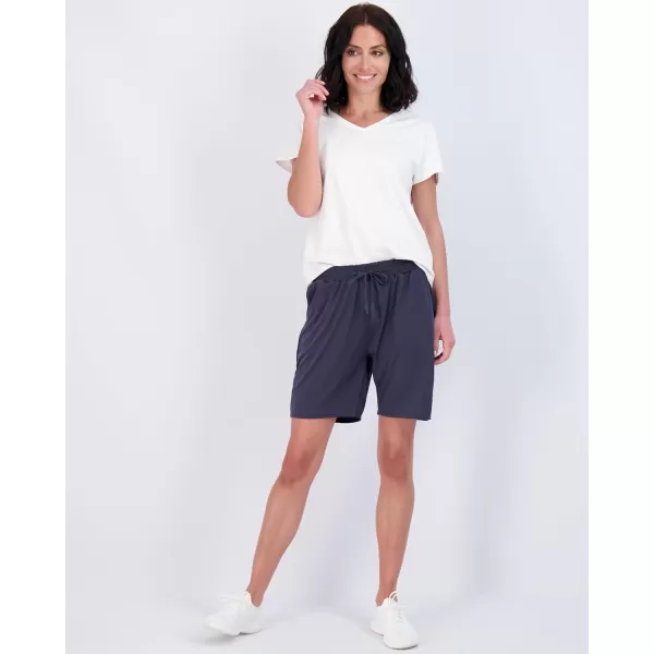 imageReal Essentials 4 Pack Womens DryFit Athletic 7quot Bermuda Long High Waisted Running Shorts Available in Plus SizeSet 6
