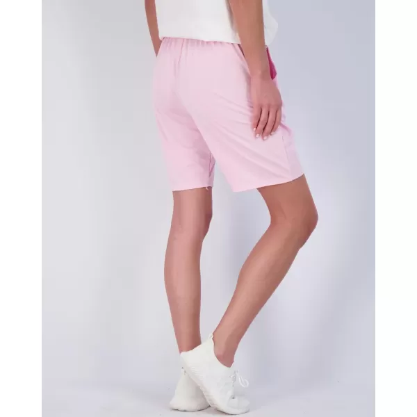 imageReal Essentials 4 Pack Womens DryFit Athletic 7quot Bermuda Long High Waisted Running Shorts Available in Plus SizeSet 6