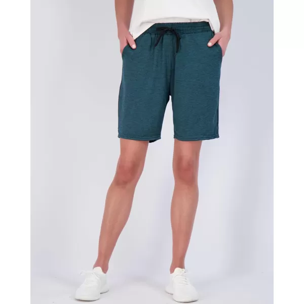 imageReal Essentials 4 Pack Womens DryFit Athletic 7quot Bermuda Long High Waisted Running Shorts Available in Plus SizeSet 7