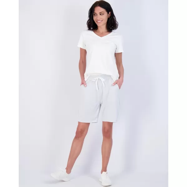 imageReal Essentials 4 Pack Womens DryFit Athletic 7quot Bermuda Long High Waisted Running Shorts Available in Plus SizeSet 7