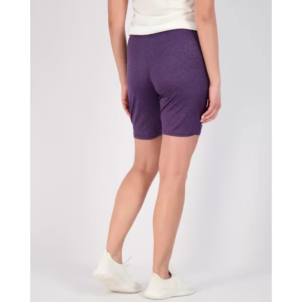 imageReal Essentials 4 Pack Womens DryFit Athletic 7quot Bermuda Long High Waisted Running Shorts Available in Plus SizeSet 8