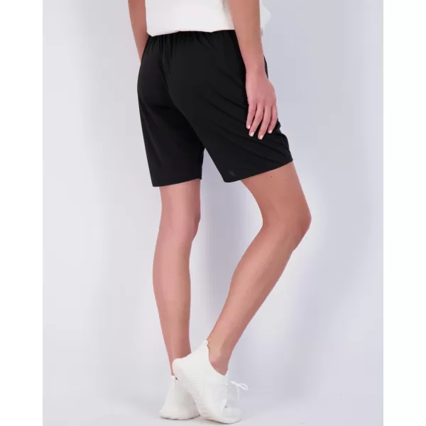 imageReal Essentials 4 Pack Womens DryFit Athletic 7quot Bermuda Long High Waisted Running Shorts Available in Plus SizeSet 9