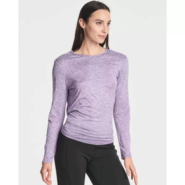 imageReal Essentials 4 Pack Womens DryFit LongSleeve Tie Back Athletic Workout TShirt Available in Plus SizeSet 8