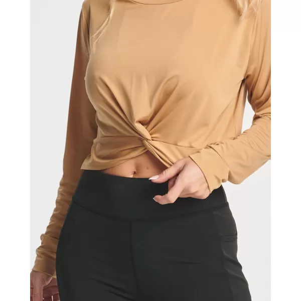 imageReal Essentials 4 Pack Womens DryFit LongSleeve Twist Front TShirt  Athletic Workout Yoga Tops Available in Plus SizeSet 4