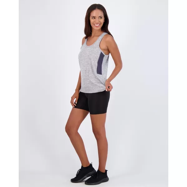 imageReal Essentials 5Pack Womens Racerback Tank Top DryFit Athletic Performance Yoga Activewear Available in Plus SizeSet 3