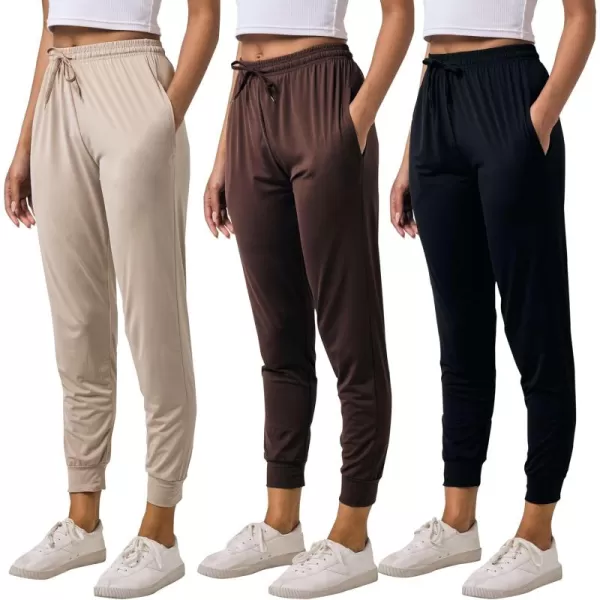 image3 Pack Womens UltraSoft Lounge Joggers Sweatpants Athletic Yoga Pants with Pockets Available in PlusSet 10