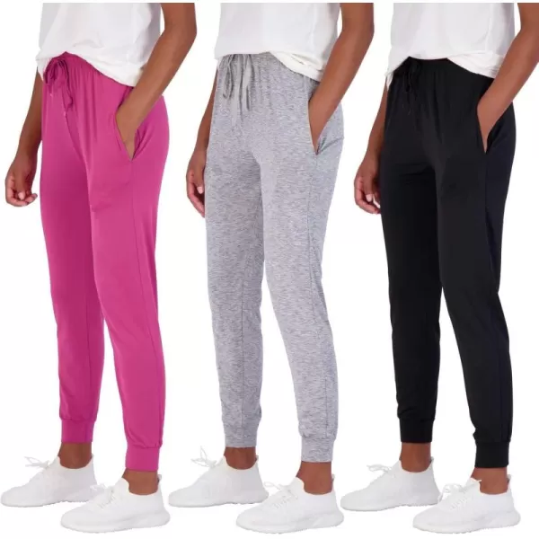 image3 Pack Womens UltraSoft Lounge Joggers Sweatpants Athletic Yoga Pants with Pockets Available in PlusSet 6