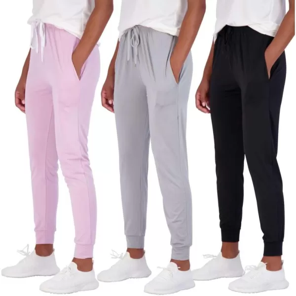 image3 Pack Womens UltraSoft Lounge Joggers Sweatpants Athletic Yoga Pants with Pockets Available in PlusSet 7