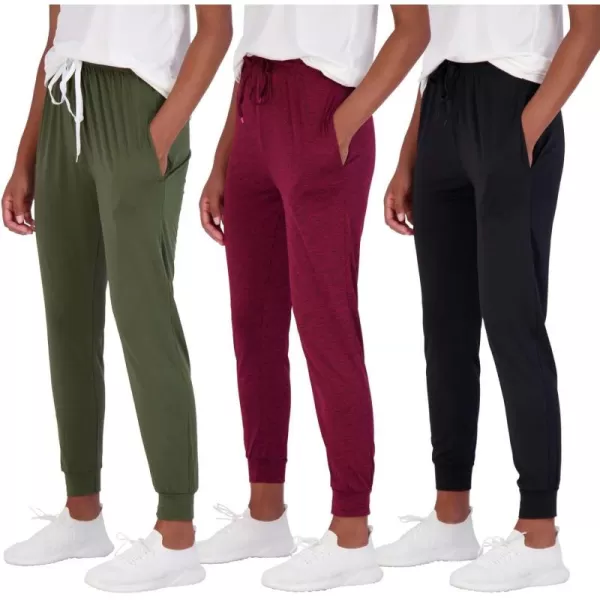 image3 Pack Womens UltraSoft Lounge Joggers Sweatpants Athletic Yoga Pants with Pockets Available in PlusSet 8