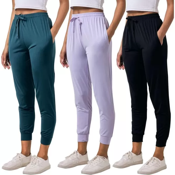 image3 Pack Womens UltraSoft Lounge Joggers Sweatpants Athletic Yoga Pants with Pockets Available in PlusSet 9