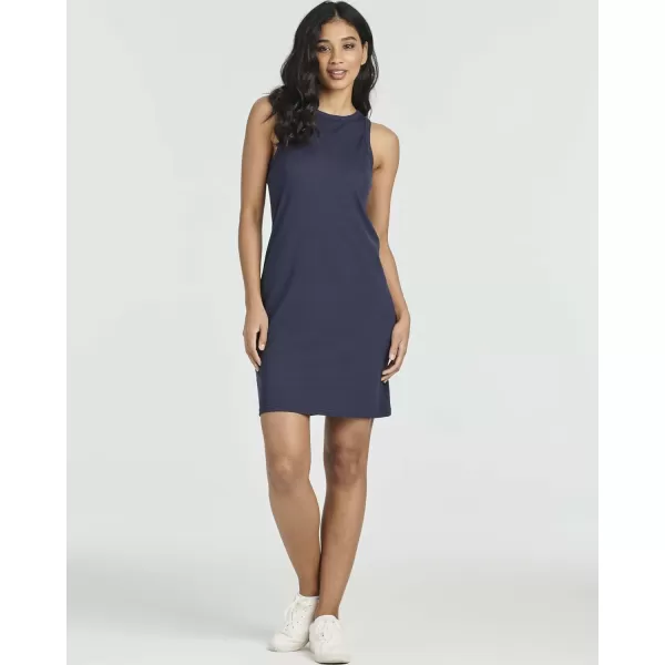 imageReal Essentials 3 Pack Womens Mini Ribbed Jersey Tank Sleeveless High Neck DressSet 2