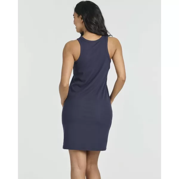 imageReal Essentials 3 Pack Womens Mini Ribbed Jersey Tank Sleeveless High Neck DressSet 2