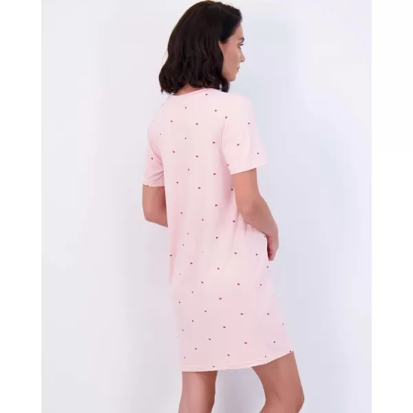 imageReal Essentials 3 Pack Womens Printed Nightshirt Short Sleeve UltraSoft Nightgown Sleep Dress Available In Plus SizeSet D