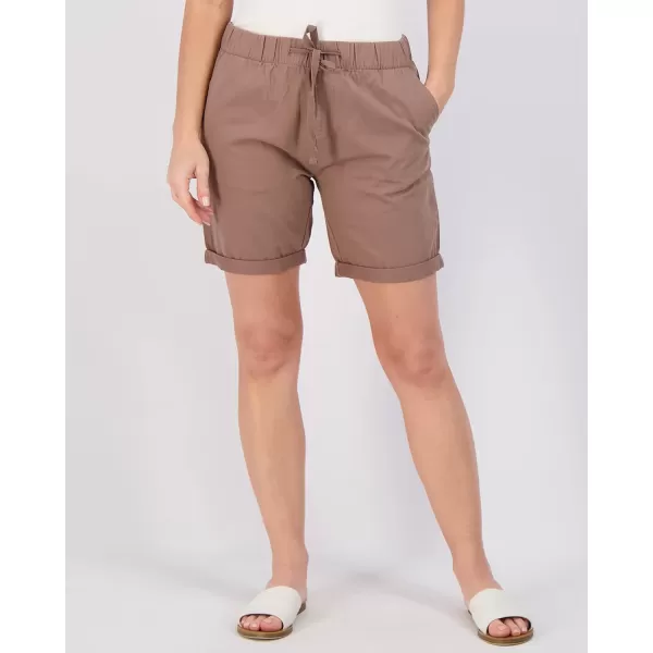 imageReal Essentials 3Pack Womens Bermuda 7quot Twill Shorts  Casual Khaki Long Chino Shorts Drawstring Available in Plus SizeSet 4